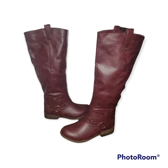 JG Burgundy boots - Picture 3 of 4